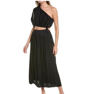 Farm Rio Black One Shoulder Dress